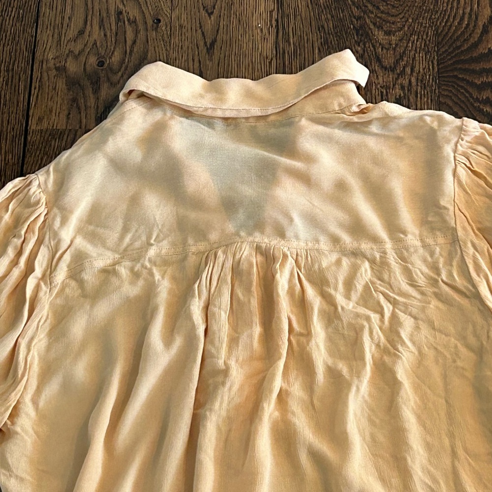Amuse Society Peach Covered Button Blouse - Picture 6 of 10